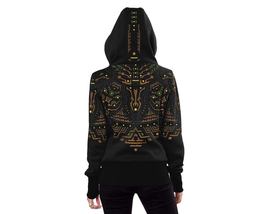 Women hoodie Black Modem Festival psychedelic T-shirt
